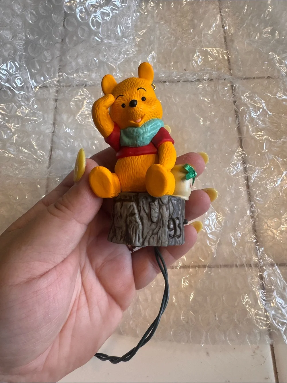 Keepsake Winnie the Pooh Voice Ornament - Yellow